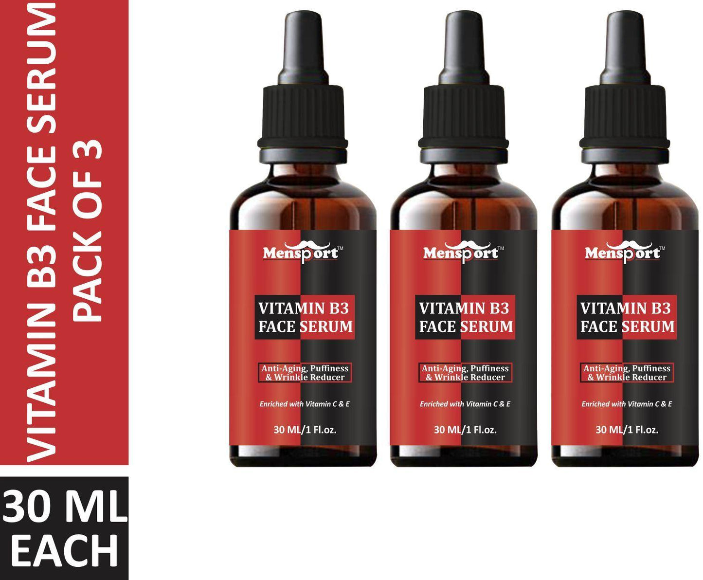 Mensport Vitamin B3 Face Serum (Pack Of 3)