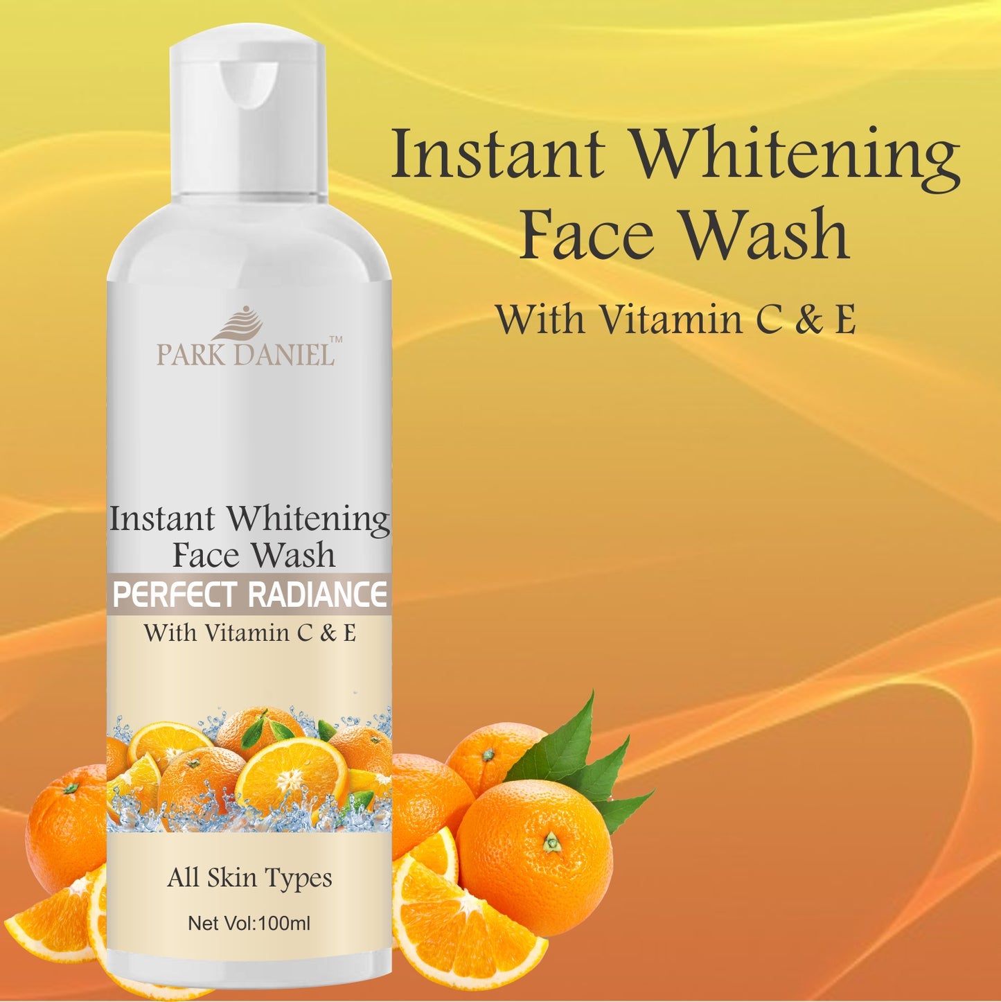 Park Daniel Instant Whitening Face Wash for Instant Face Whitening & Brightening Combo Pack of 3 Bottles of 100 ML (300 ML)