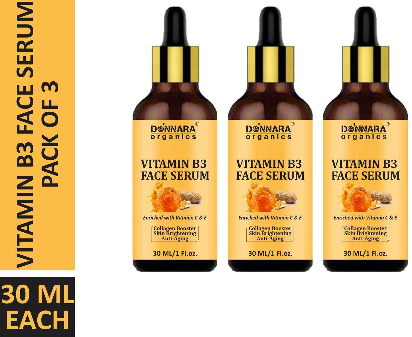 Donnara Organics Vitamin B3 Face Serum (Pack Of 3)