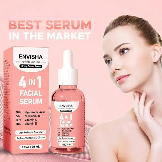 4 IN 1 Super Serum, 30% Vitamin C Serum Anti-Aging Anti-Wrinkle Face Serum 30 ml(Pack Of 1)