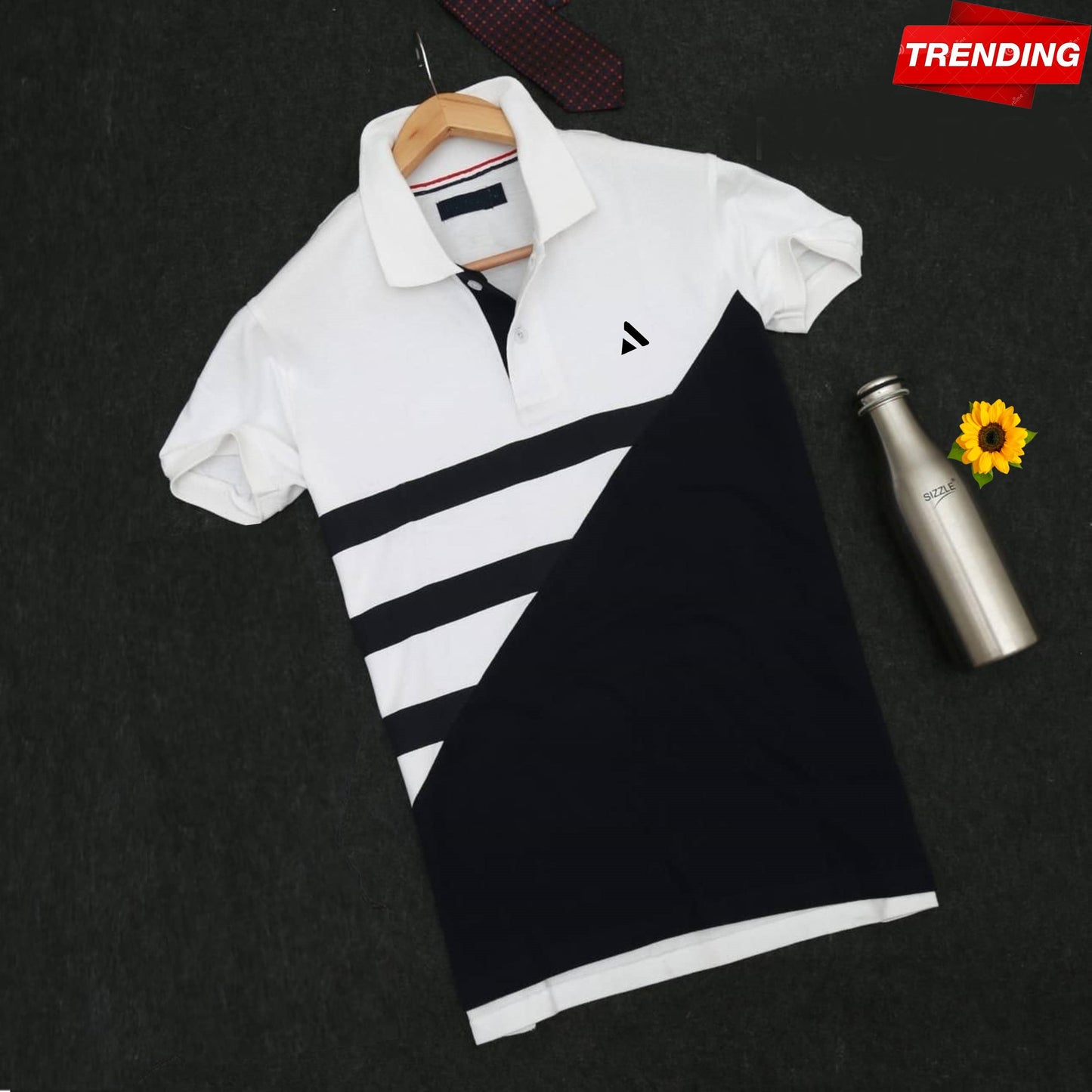 Stylish Men T Shirt White & Black Premium New