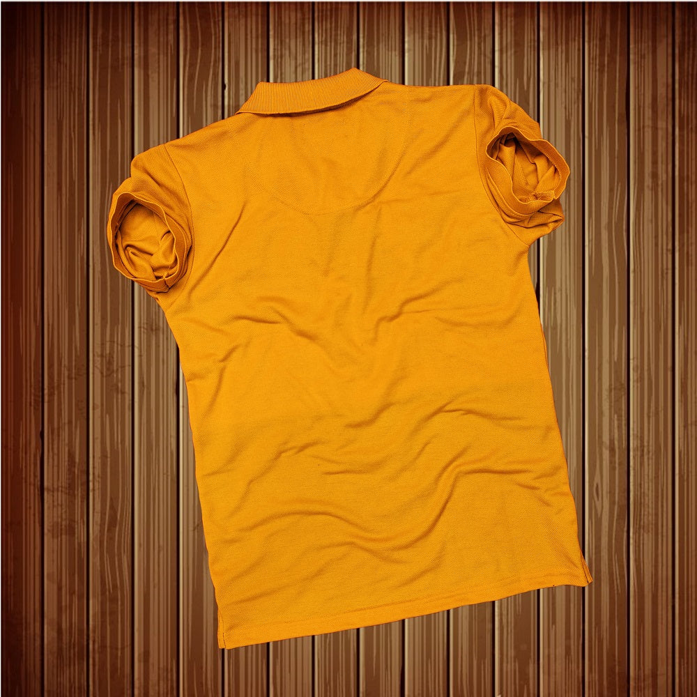 Men stylish T Shirt Yellow Mélange Black