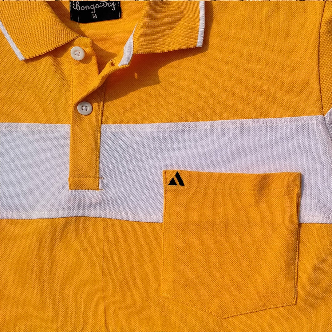 Stylish Premium Men T-Shirt Yellow, White & Sab Green with Pocket