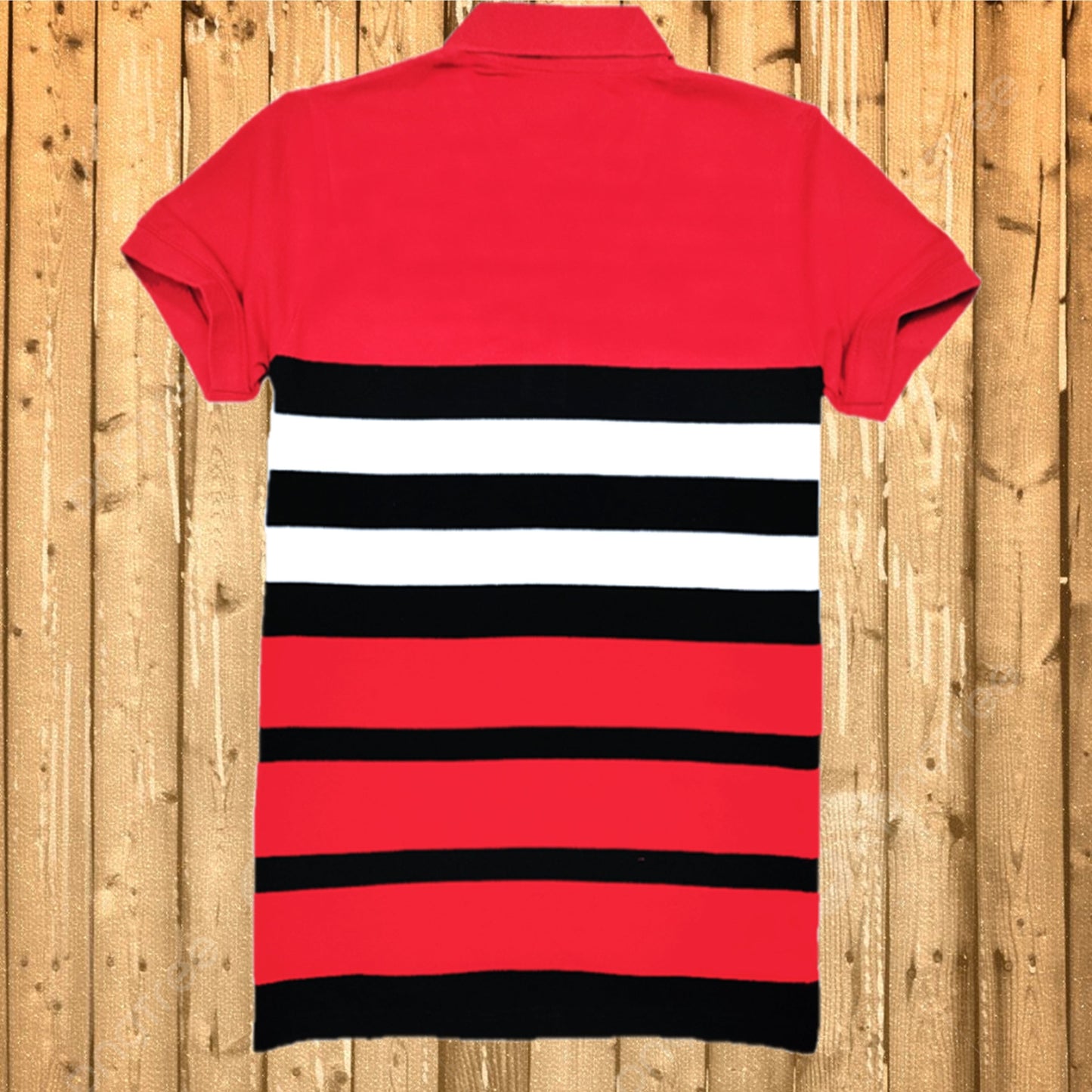 Men stylish T Shirt Autostripe Red Black and White