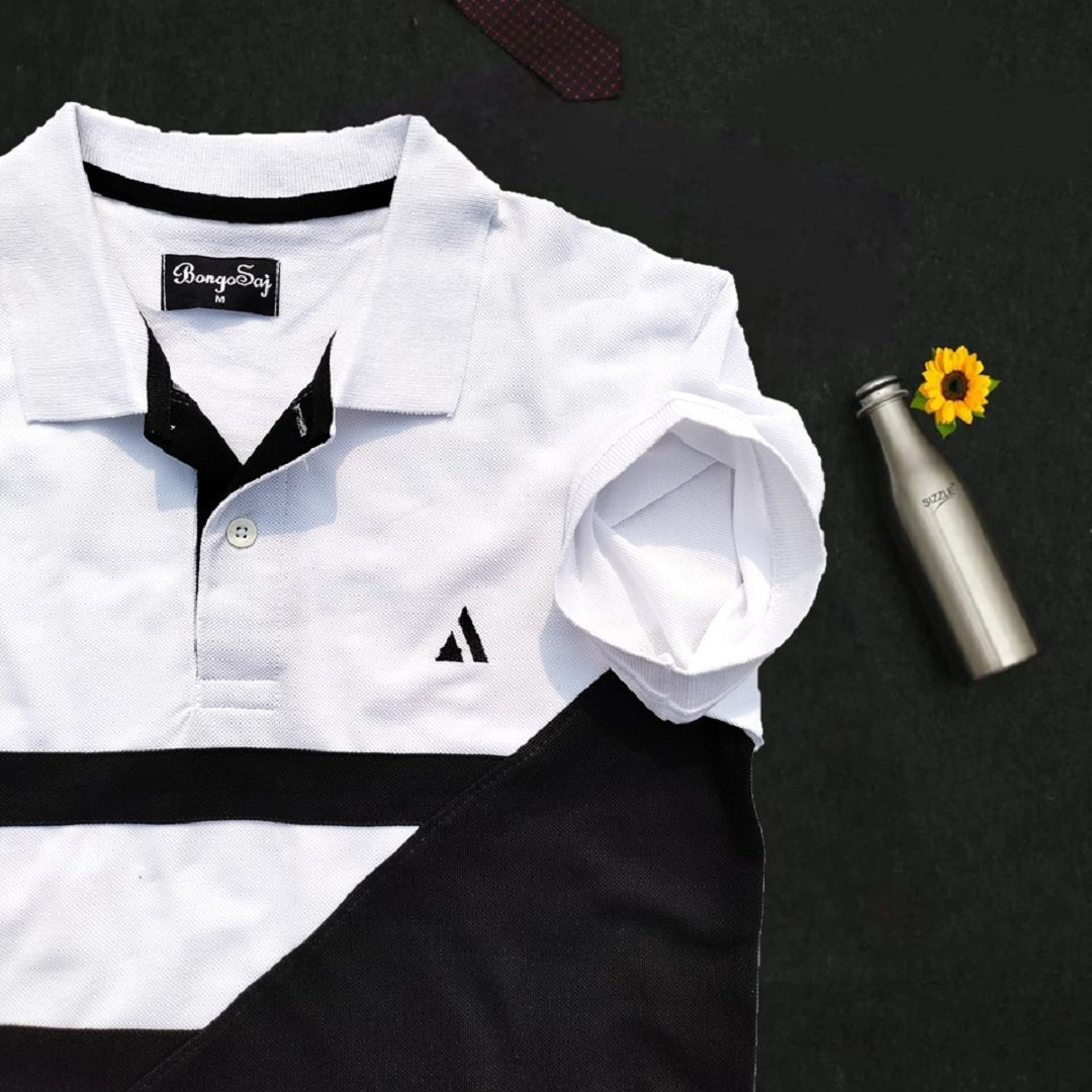 Stylish Men T Shirt White & Black Premium New