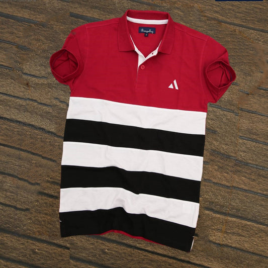 Men Premium T Shirt Red,  white with Black